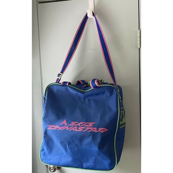 Dynastar Ski Duffle Boot Bag Vintage Taiwan Blue Pink Green - Picture 2 of 10